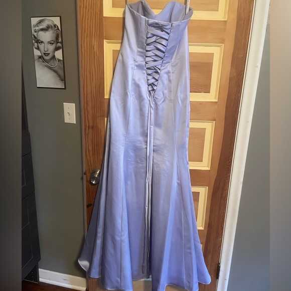 Alfred Angelo Corset Strapless Satin Dress - 💜Prom,Wedding,Formal, Bridesmaid - Picture 6 of 14